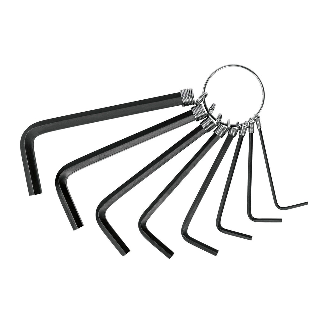 Juego de 8 llaves hexagonales mm, tipo llavero, PRETUL