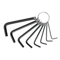 Juego de 8 llaves hexagonales mm, tipo llavero, PRETUL