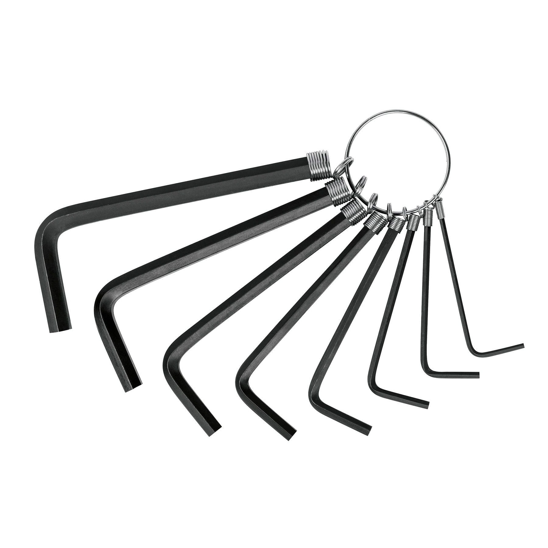 Juego de 8 llaves hexagonales mm, tipo llavero, PRETUL