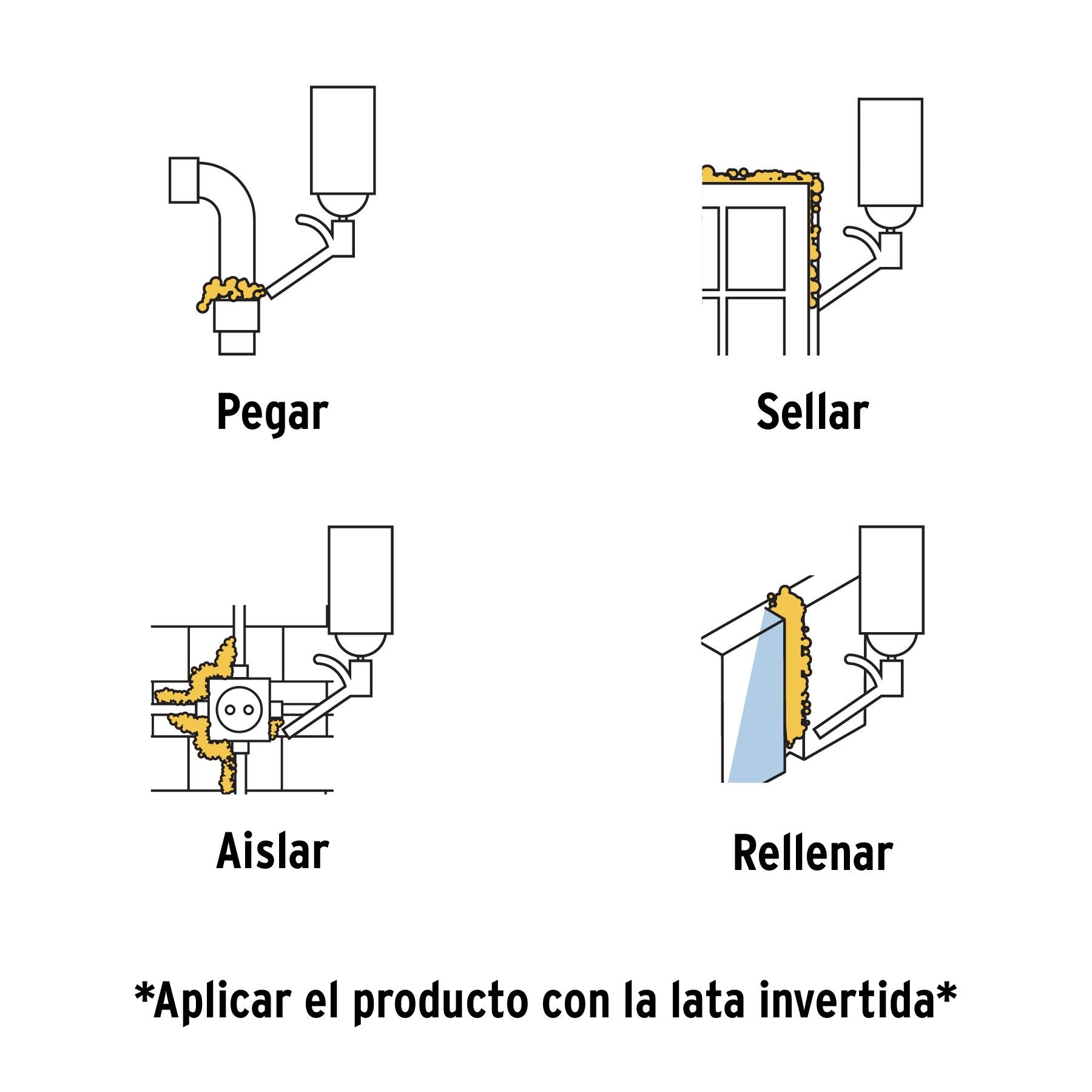 Espuma expansiva de poliuretano, 750 ml, PRETUL