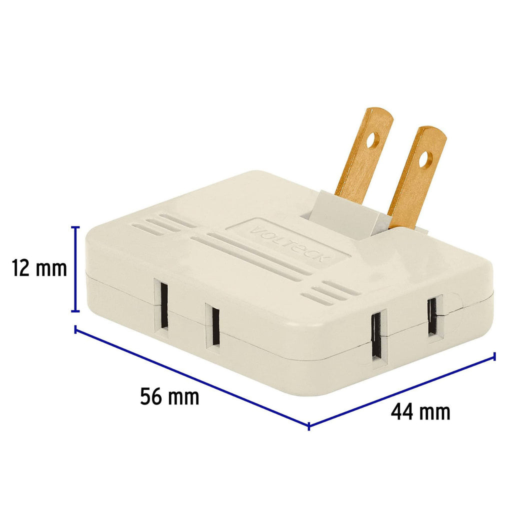 Multicontacto triple,tipo bisagra,entradas laterales VOLTECK