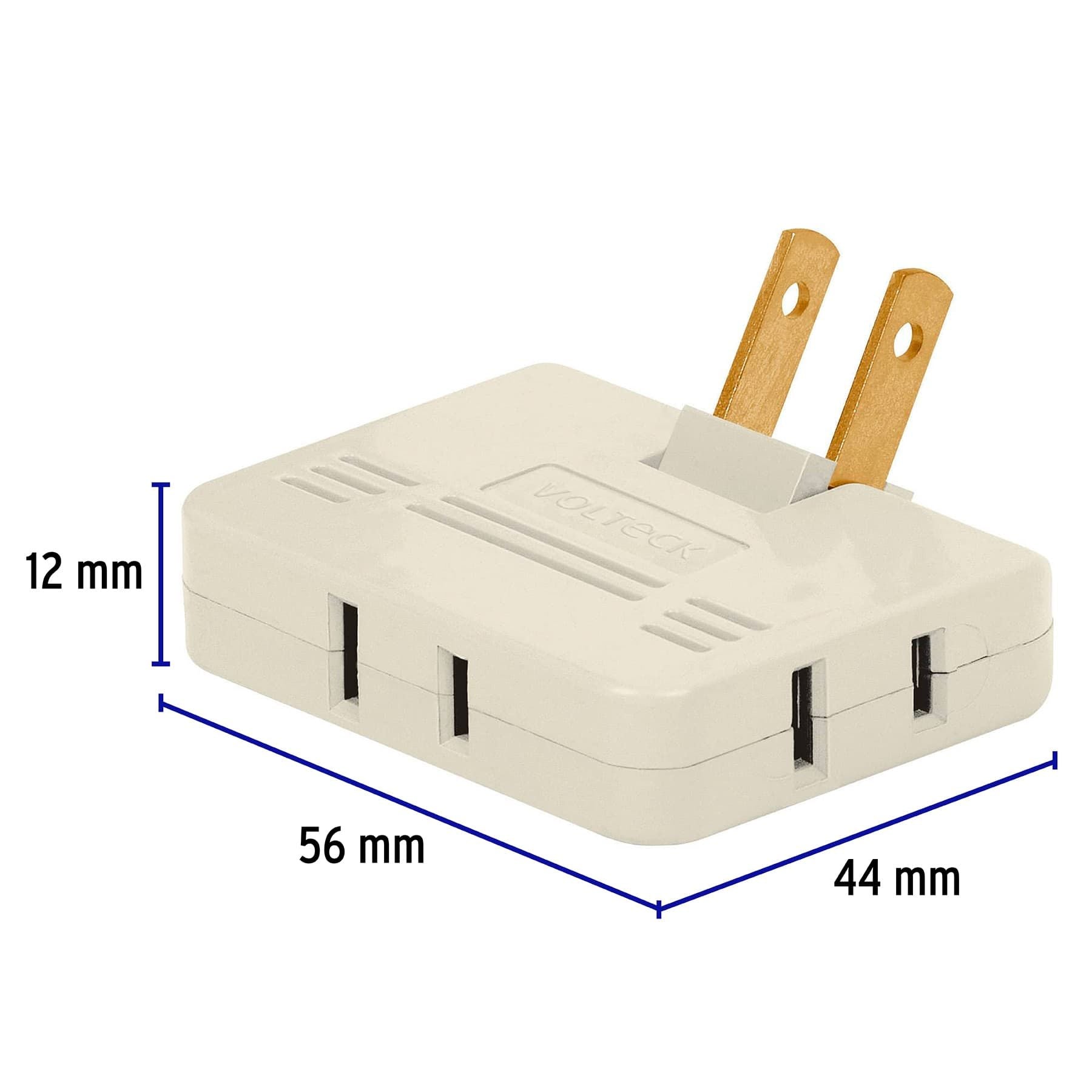 Multicontacto triple,tipo bisagra,entradas laterales VOLTECK