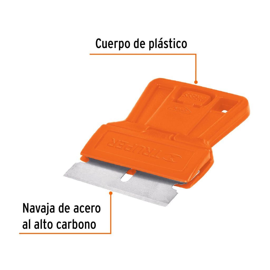 Minirraspador plástico con cuchilla de 1-1/2", TRUPER