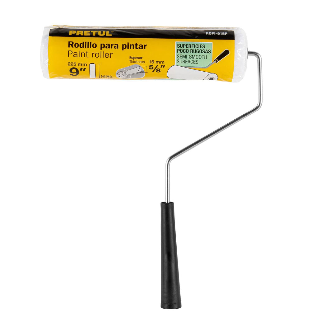 Rodillo para pintar 9x5/8" superficies poco rugosas, PRETUL