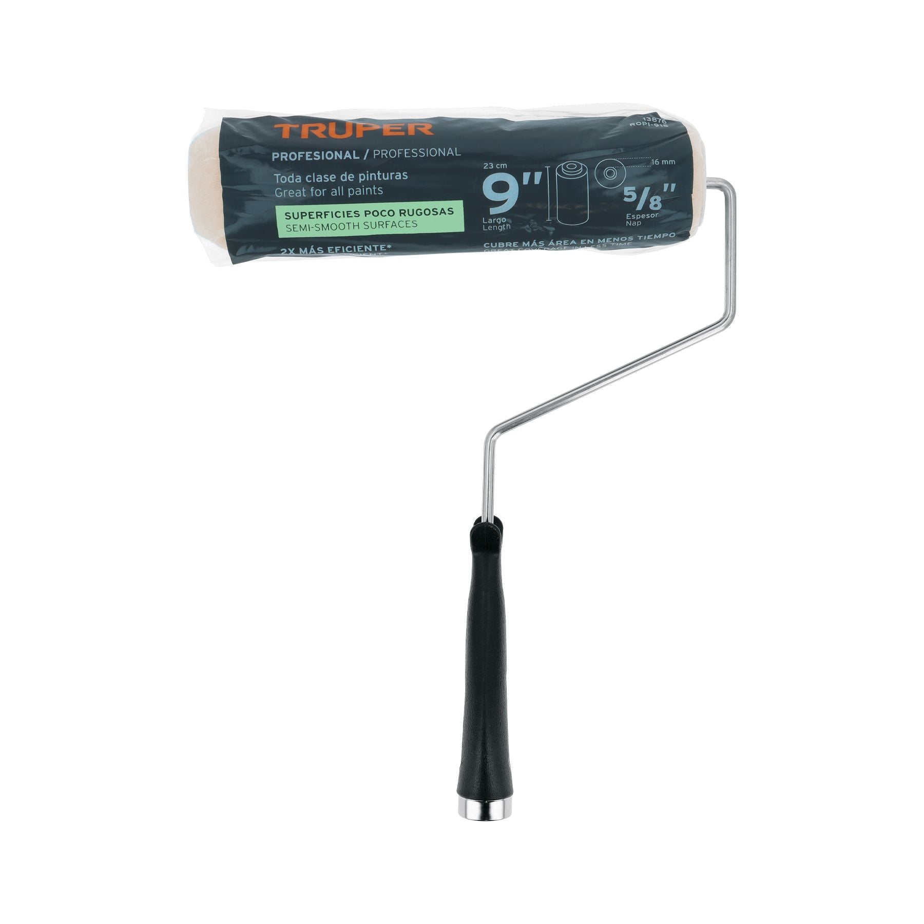 Rodillo para pintar 9 x 5/8" superficies poco rugosas